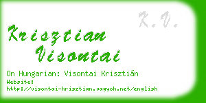 krisztian visontai business card